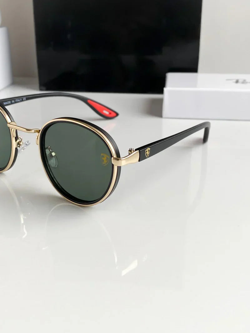 METAL GOLD GREEN UV-400 SUNGLASSES
