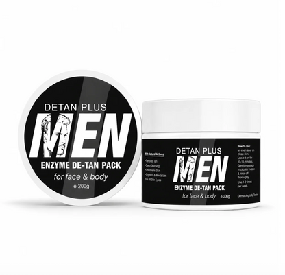 De-Tan Plus Men Enzyme De-Tan Pack For Face & Body (200g)