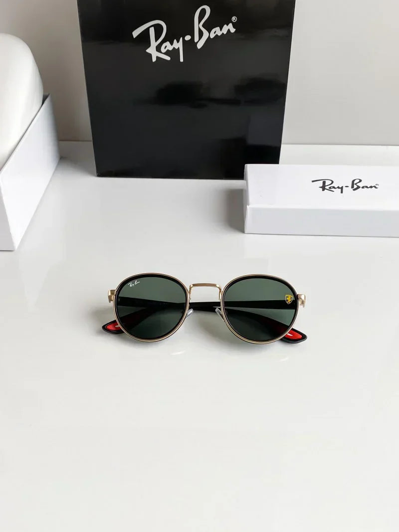 METAL GOLD GREEN UV-400 SUNGLASSES
