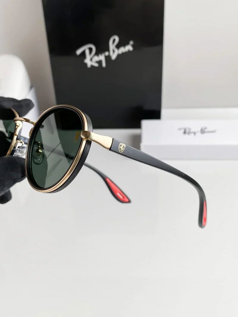 METAL GOLD GREEN UV-400 SUNGLASSES